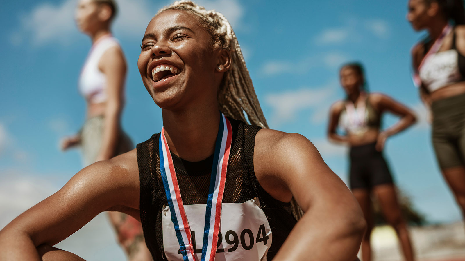 happy athlete