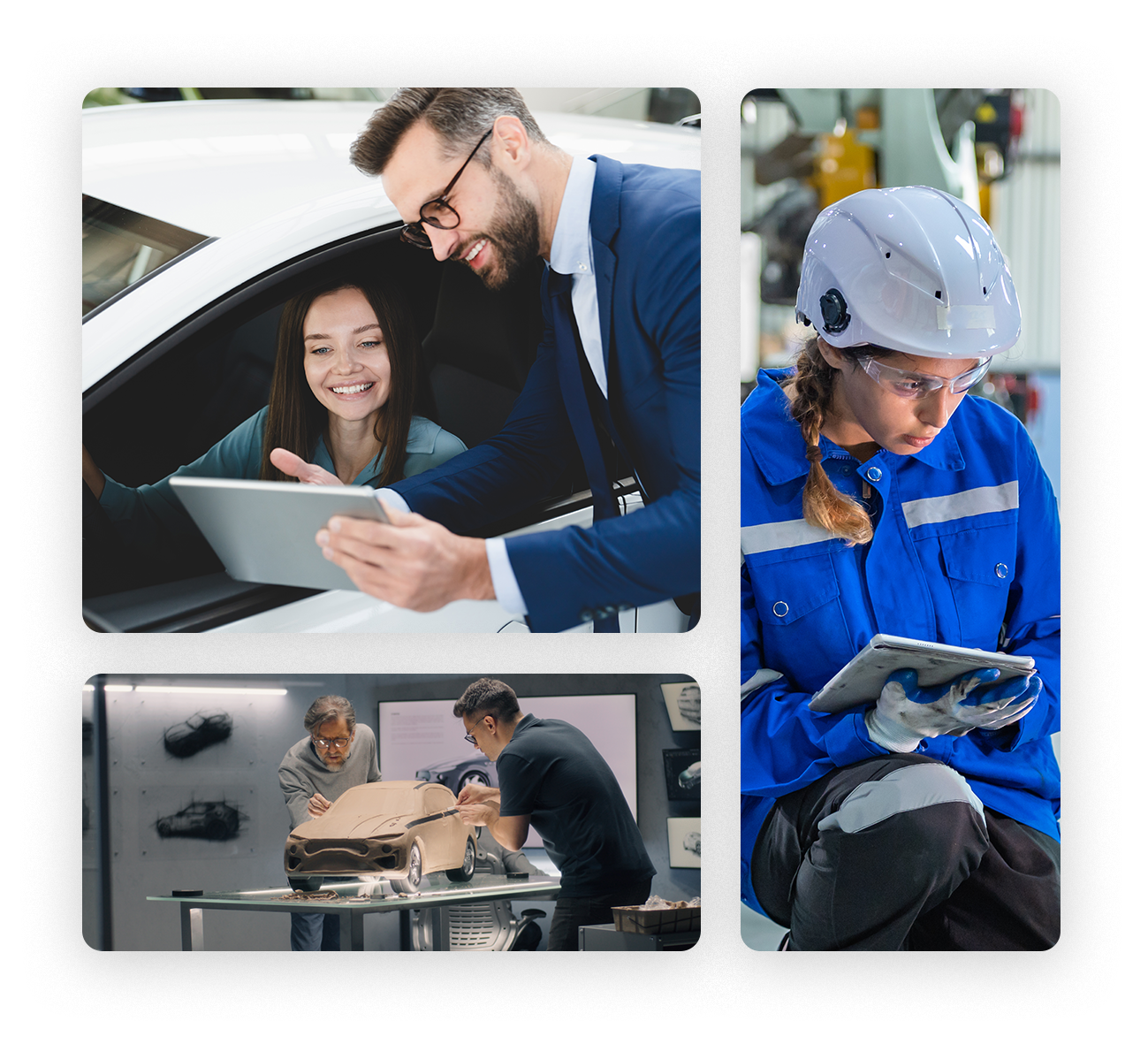 photos of different areas in the automotive industry